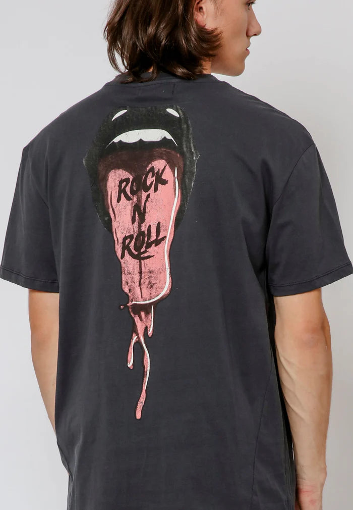 Religion TONGUE T-SHIRT WASHED BLACK