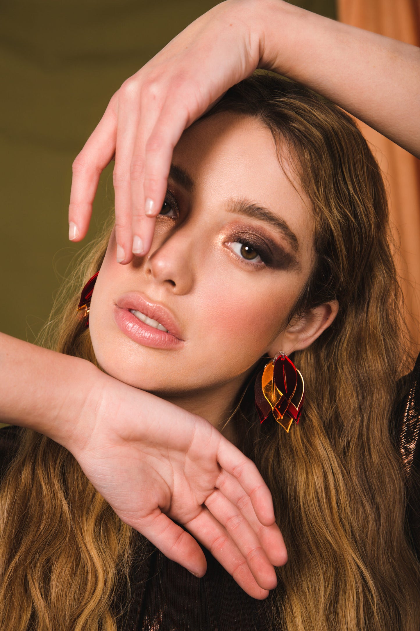 Lausett pendientes Blaar Burdeos