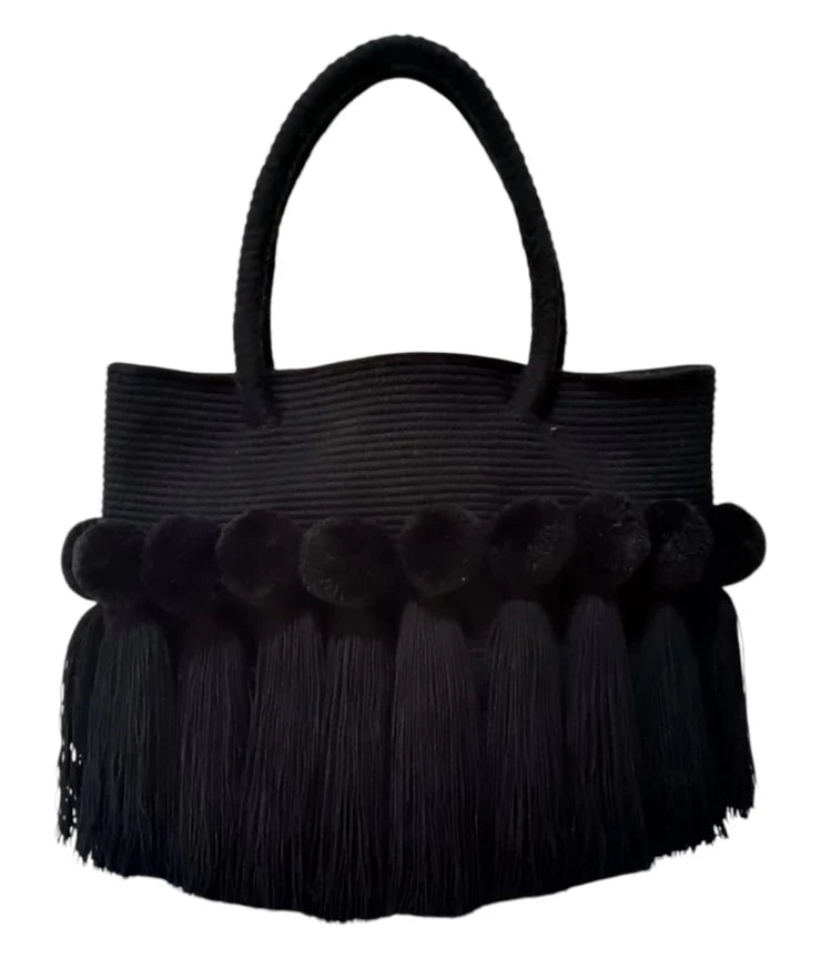 Wayuu asa corta color negro. Tamaño L