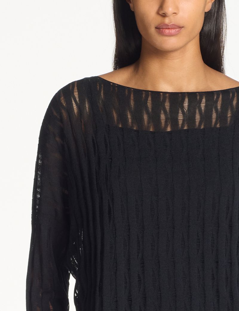 jersey de punto efecto encaje