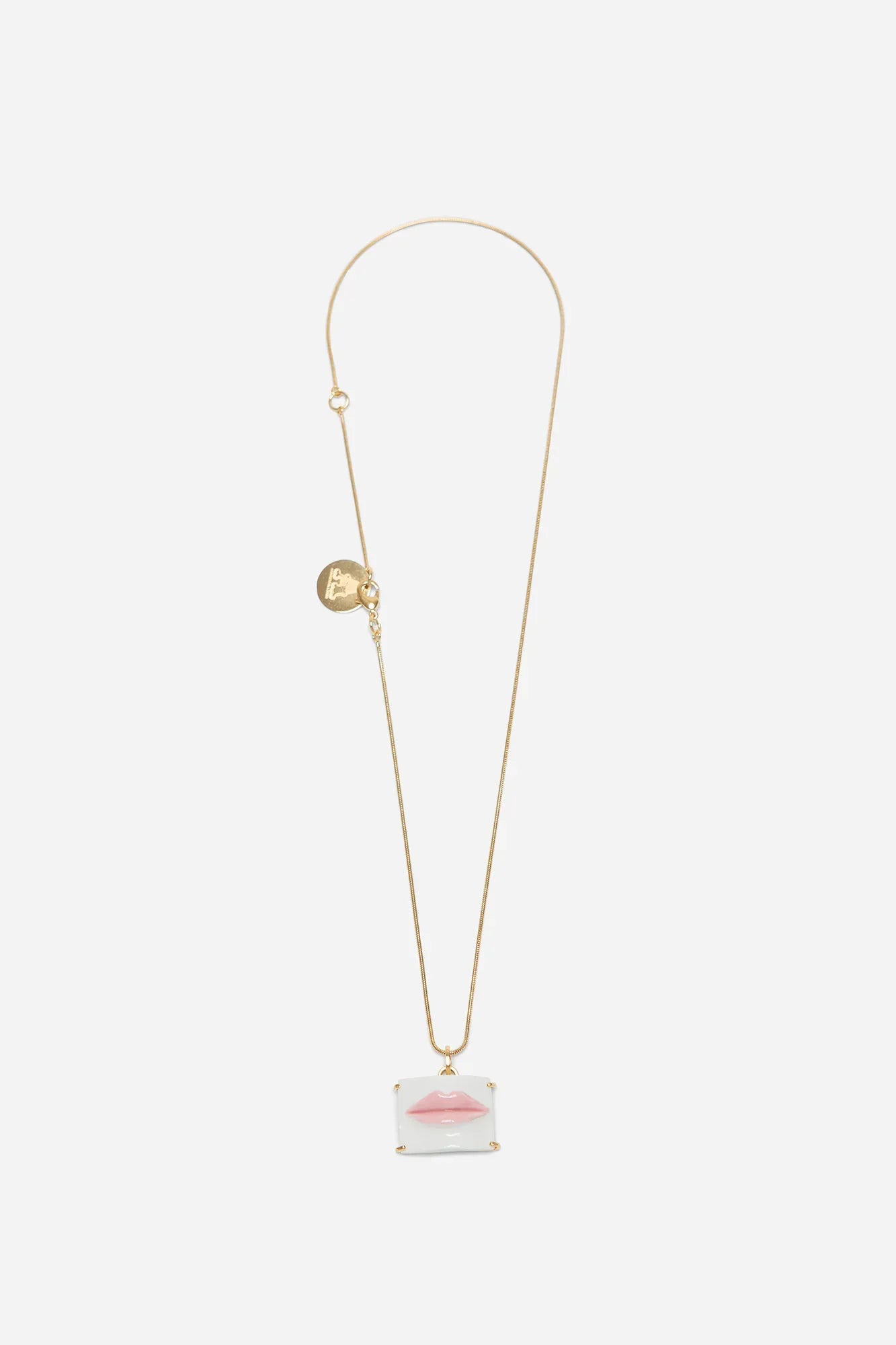 Andres Gallardo Collar Mouth Pendan White Pink DEIMOTIV