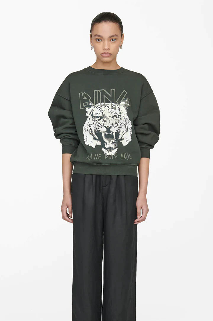 Annie Bing Sudadera Tiger Green DEIMOTIV