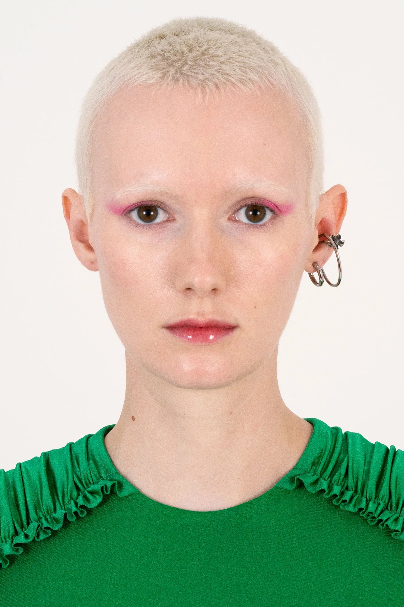 BABY PETUNIA TRIPLE HOOP EARRING SLV