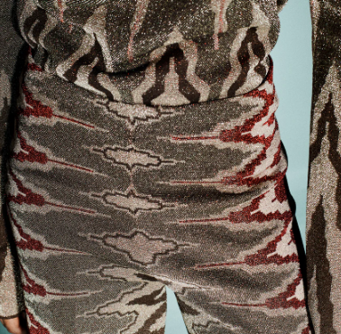 PANTALONE CROPPED JACQUARD