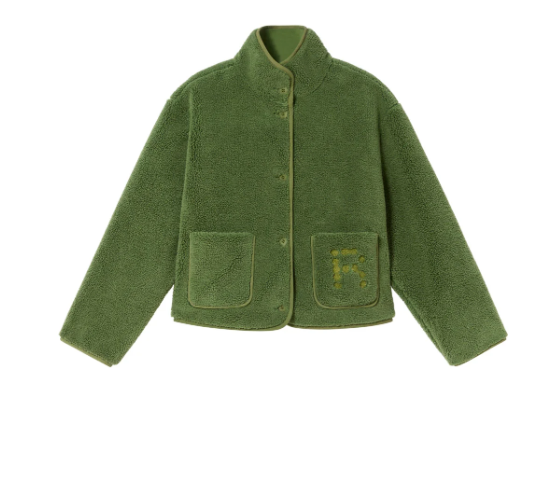 Chaqueta verde borreguito Kourtney