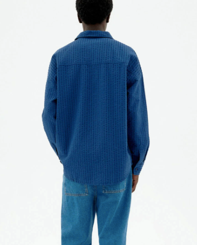Camisa azul seersucker Haru
