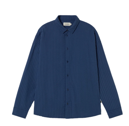 Camisa azul seersucker Haru
