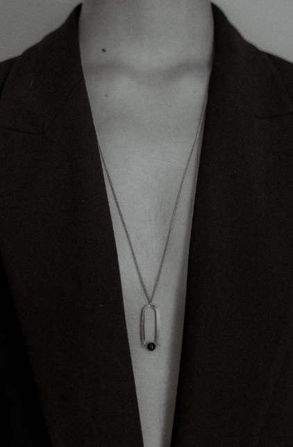 collar con piedra onix largo graine