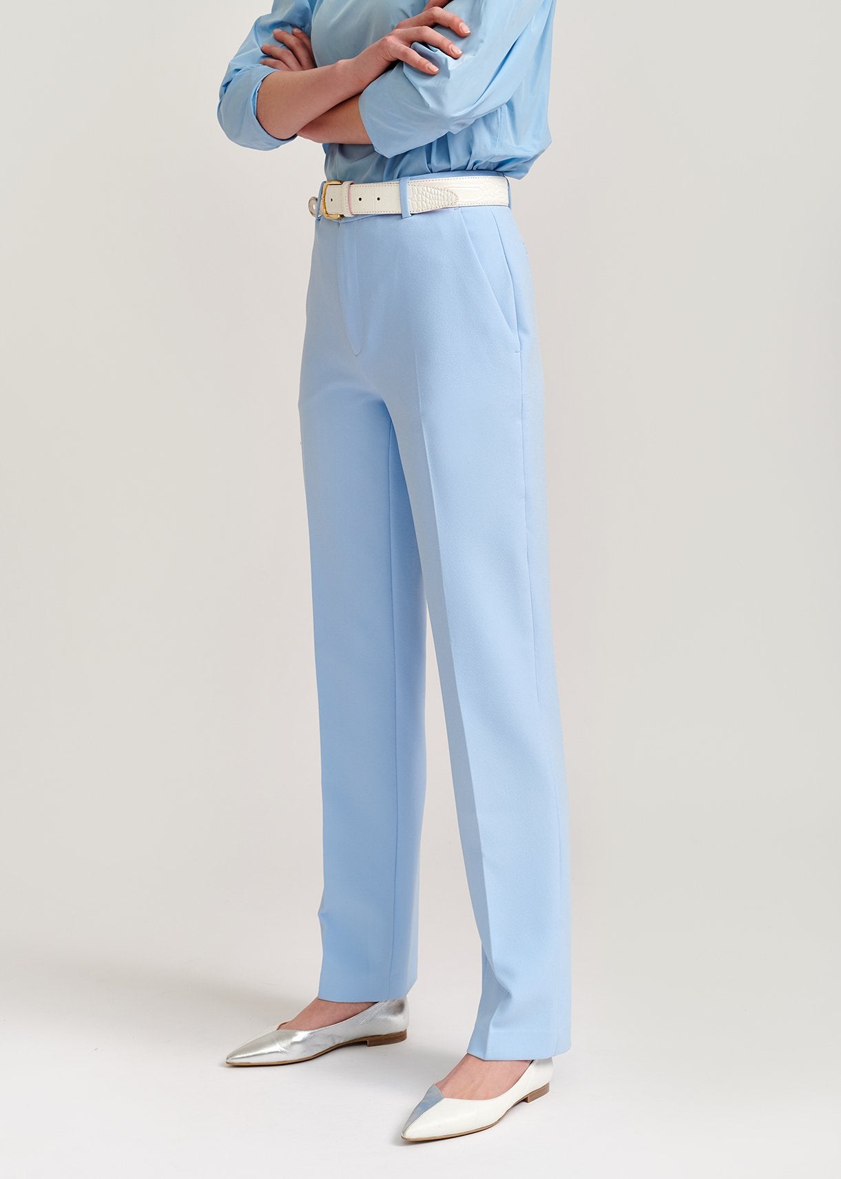 Essentiel Artwerp Pantalón Blue Straight - Leg DEIMOTIV