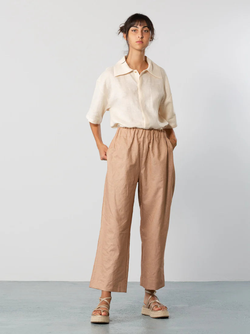 BLUSA CORTA DE LINO