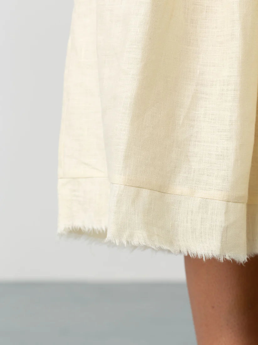 Falda midi lino