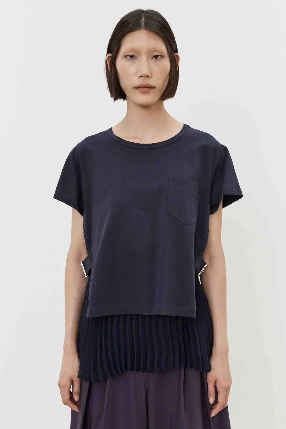 CAMISETA CON TOP AZUL MARINO