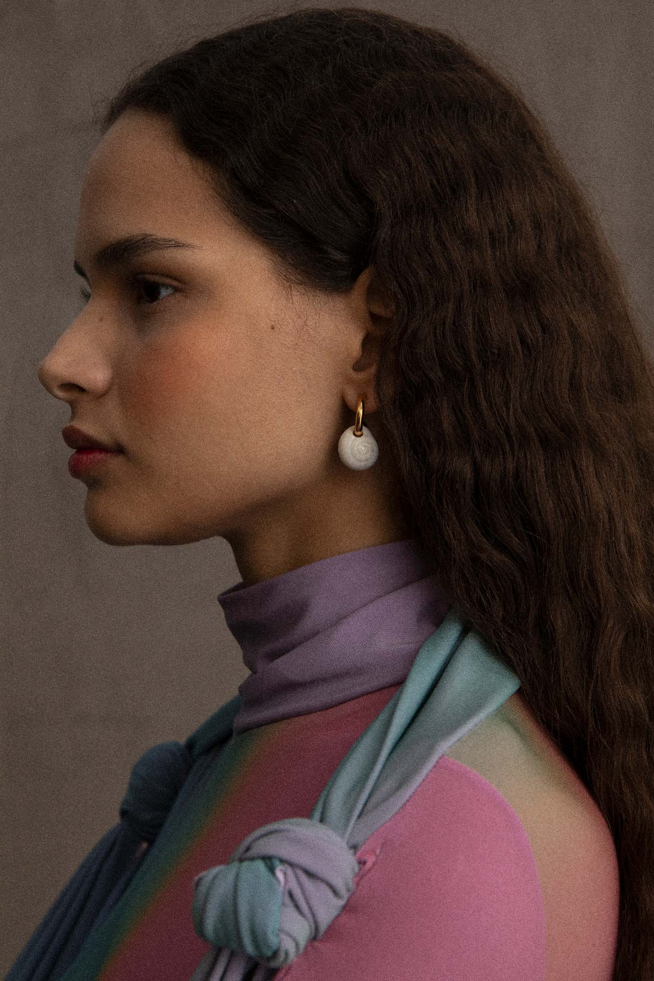 SNAIL MINI HOOP EARRING SINGLE
