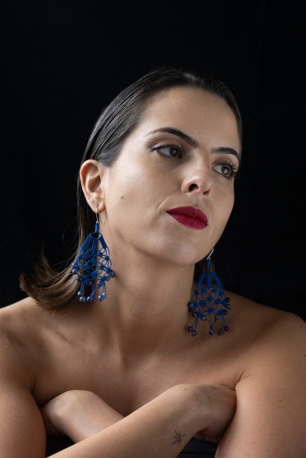 Pendientes de El pez de papel Quarantania azul