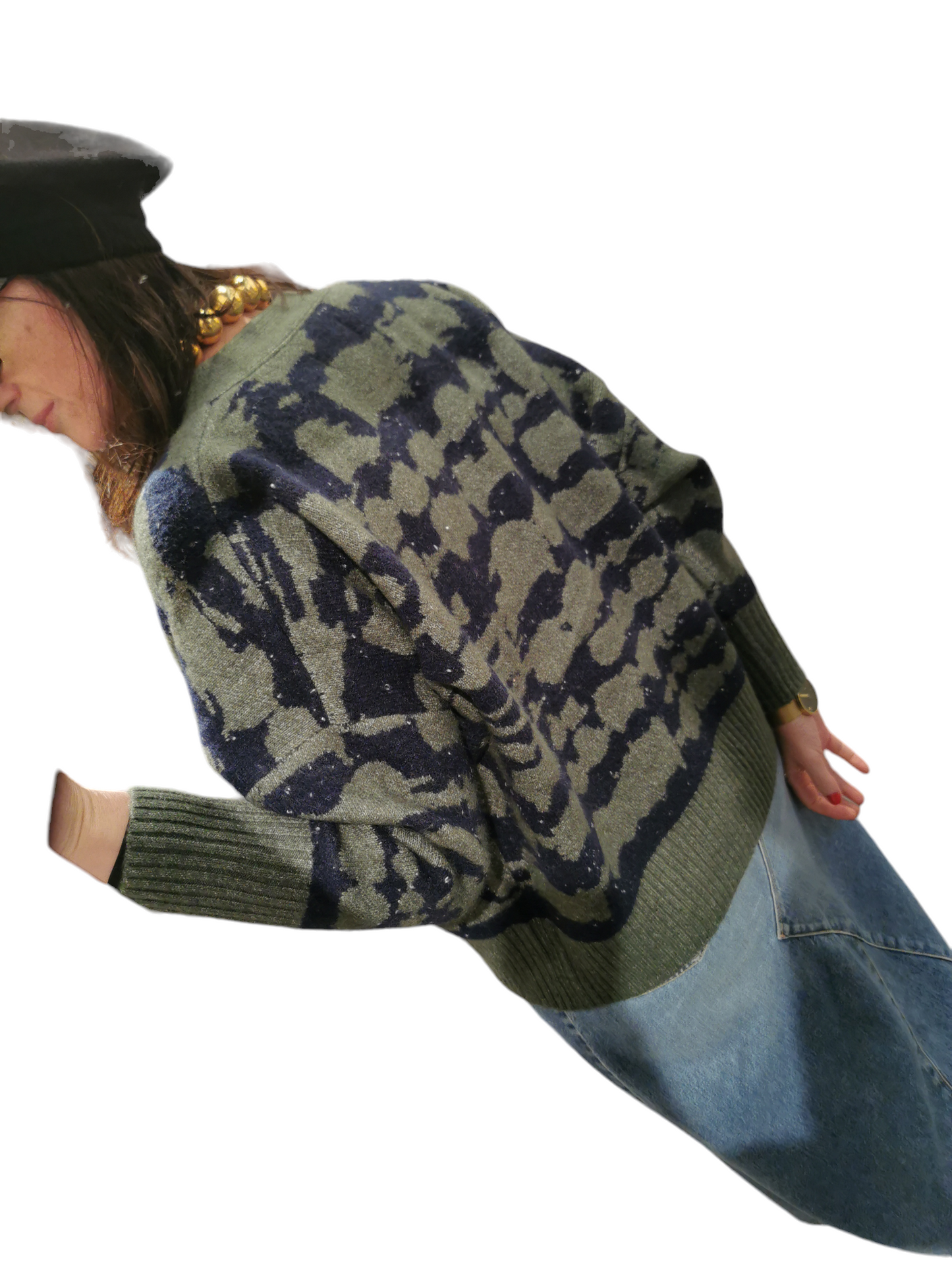 Religion Crest Cardigan Forest Green