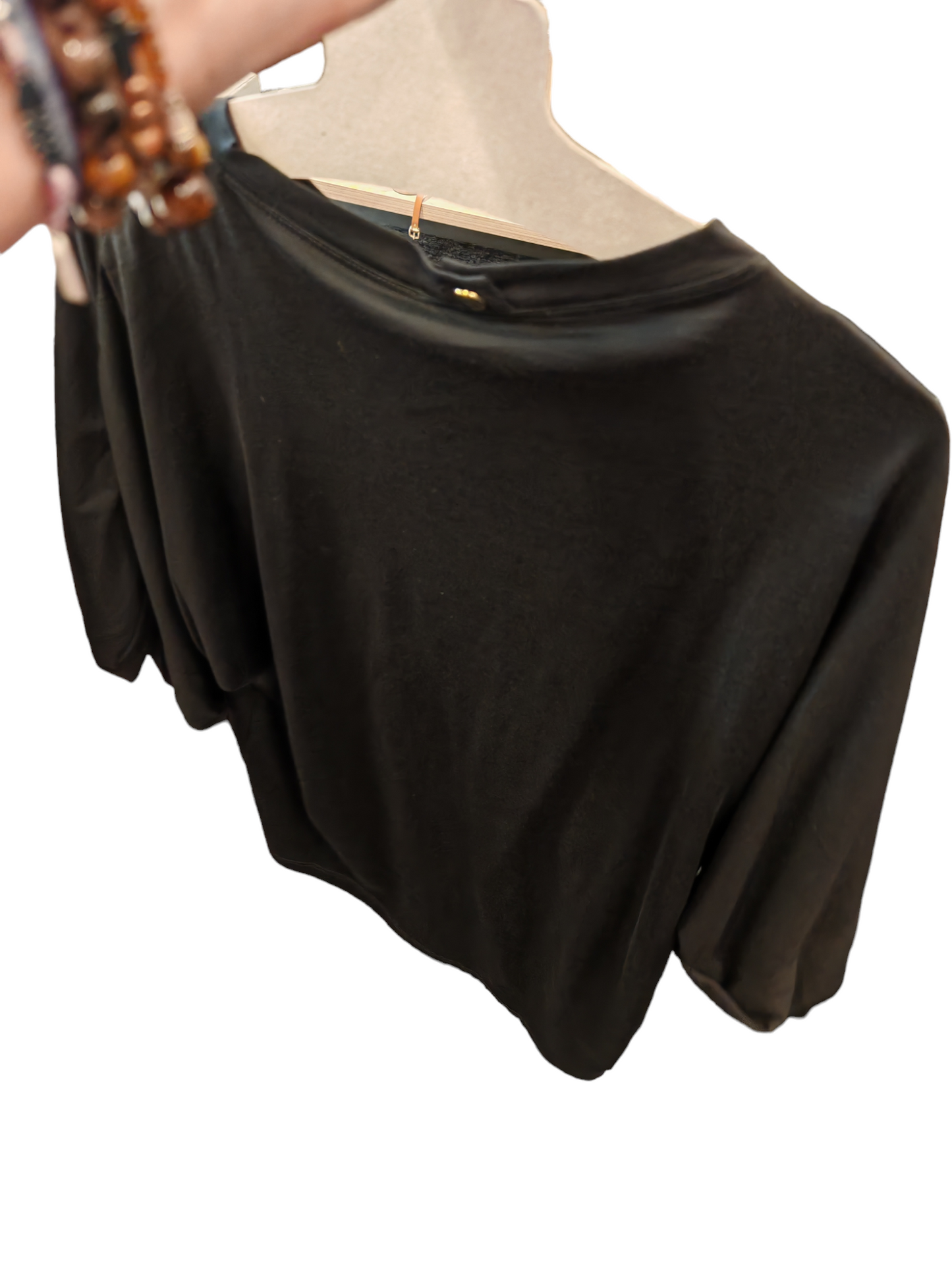 Top negro oversize