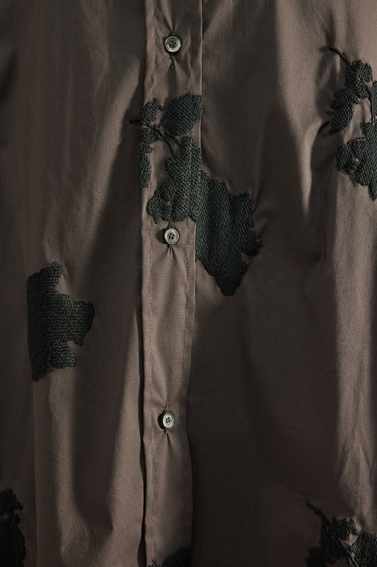 camisa oversize floral