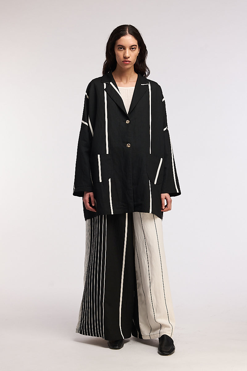 Chaqueta de lino oversize