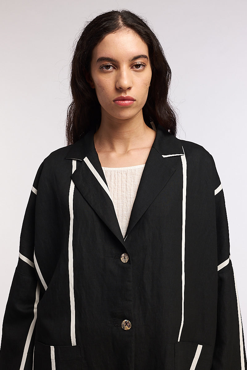 Chaqueta de lino oversize