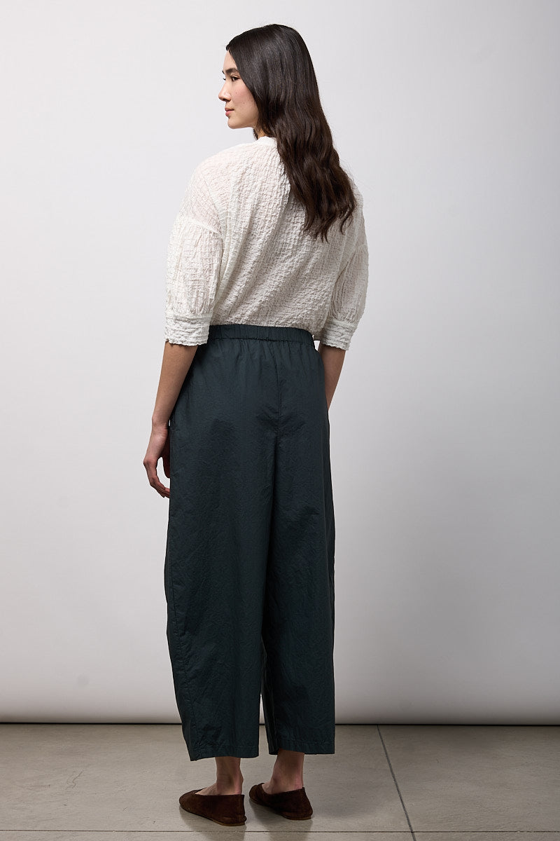 pantalon popelin verde eucalipto