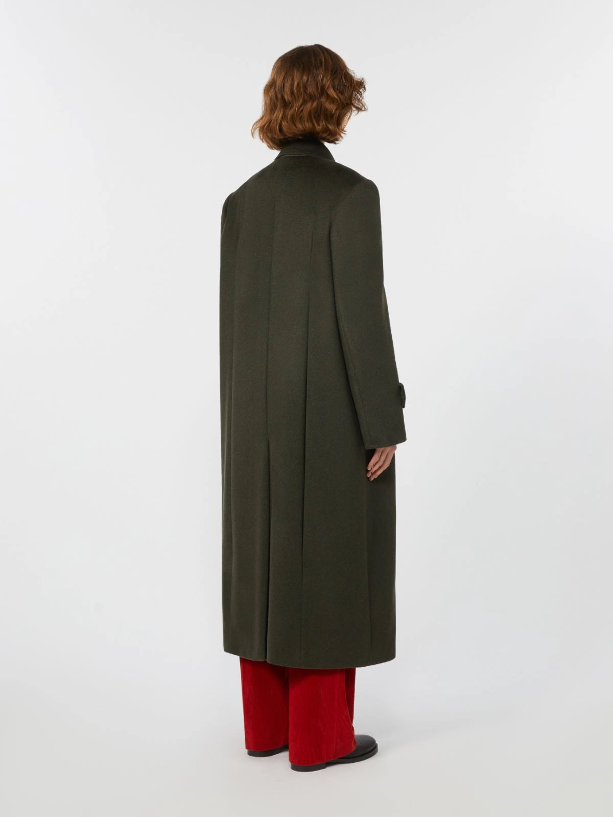 Wool broadcloth coat - DARK GREEN