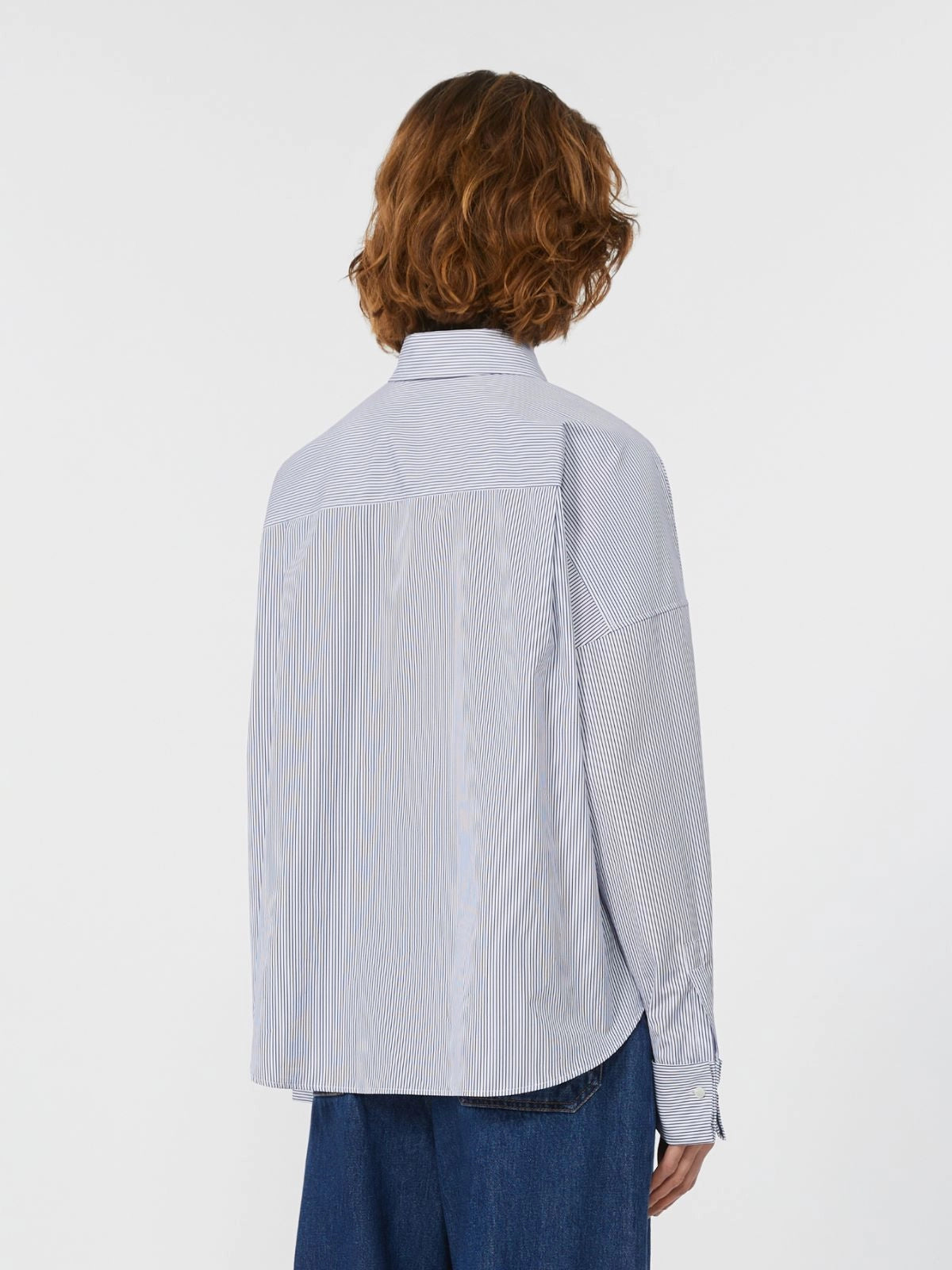 Oversized poplin shirt - NAVY