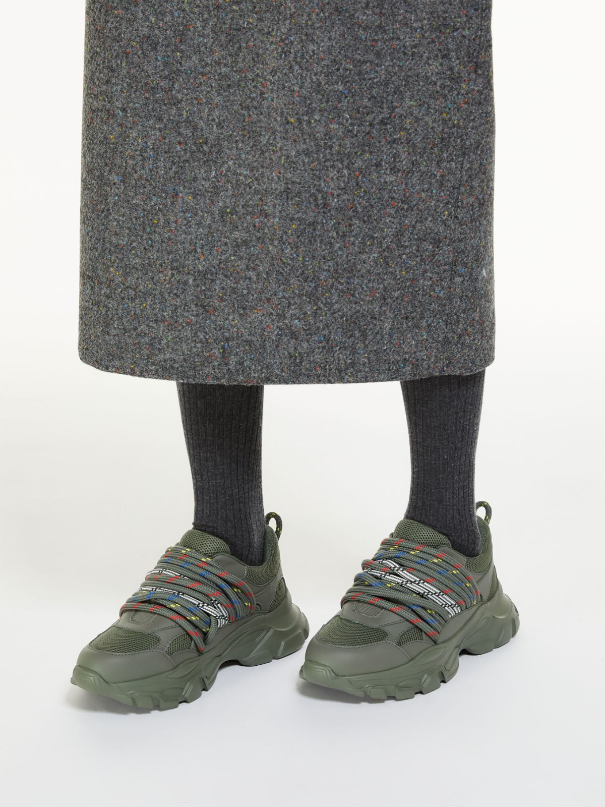 Weekend Maxmara SNEAKERS IN TECHNICAL MESH AND LEATHER