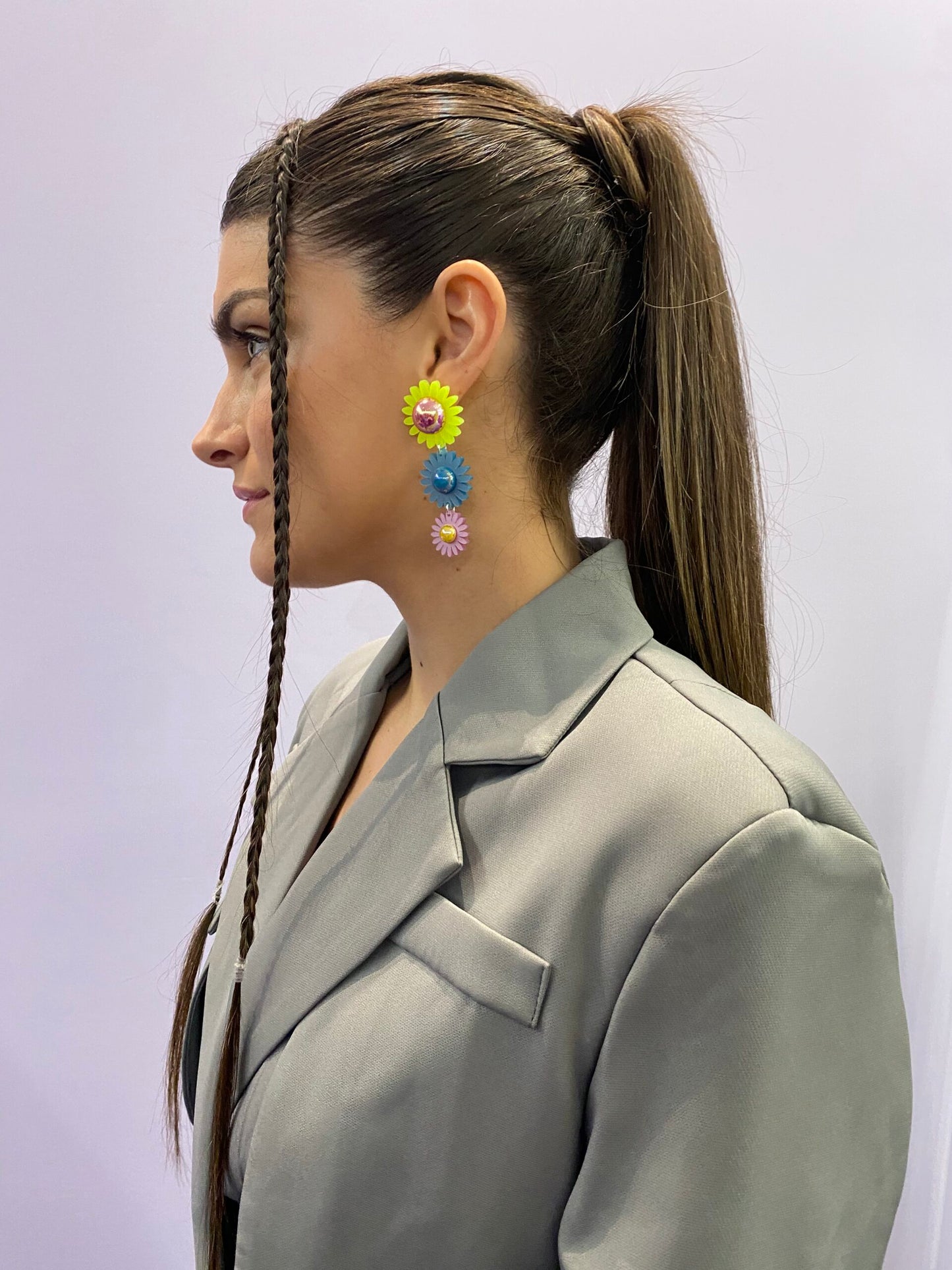 Lausett pendientes FLOR TRIPLE FLÚOR