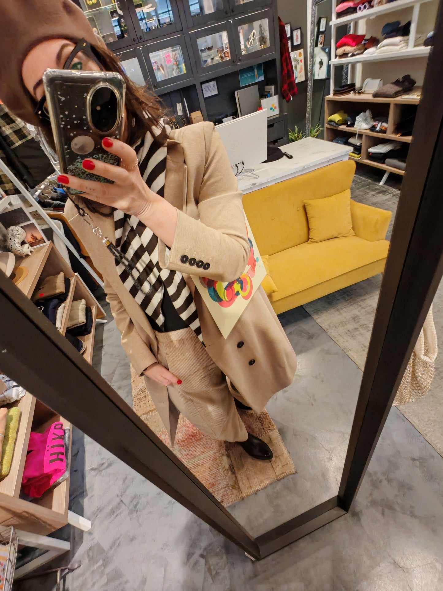 Abrigo levita beige