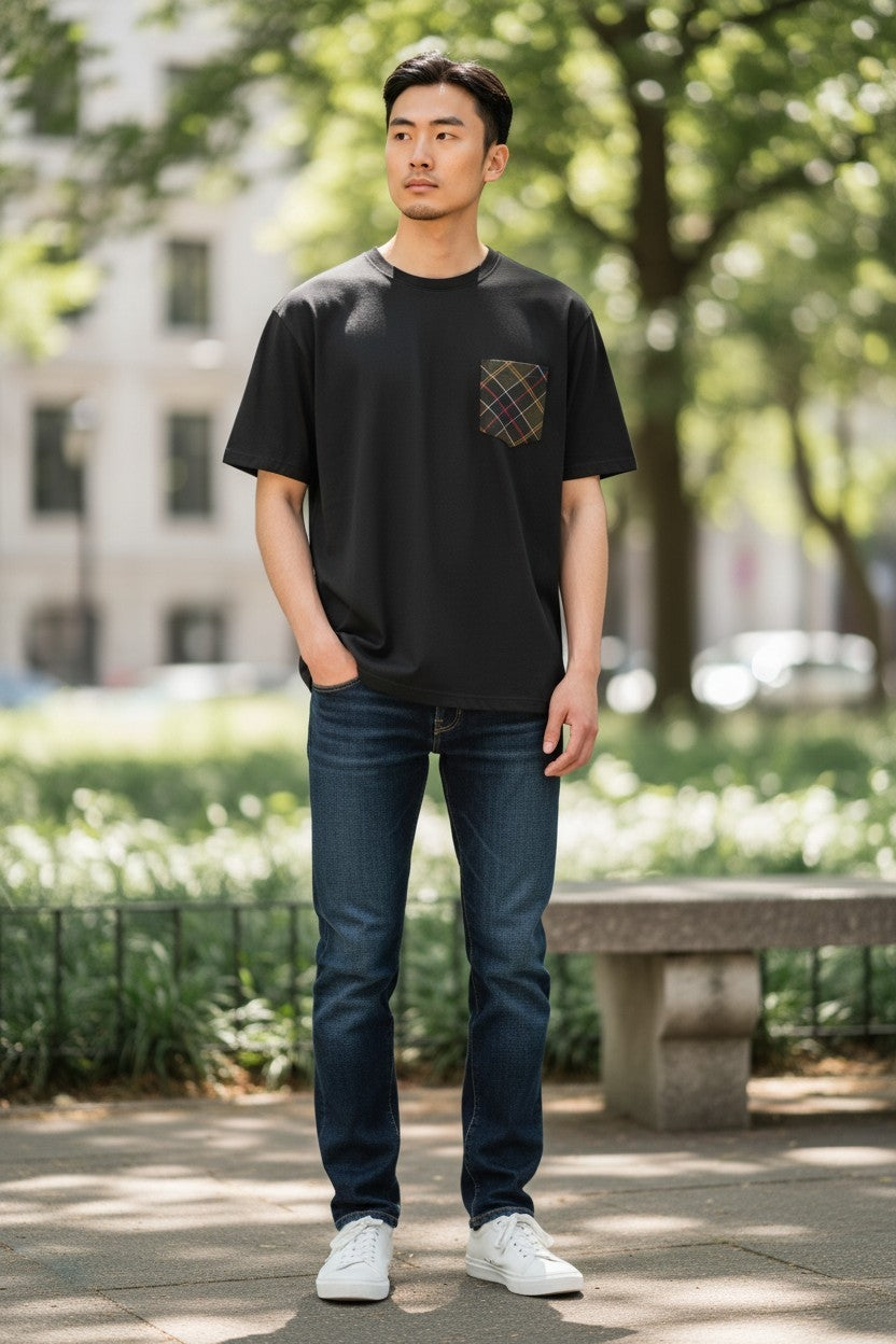 Tshirt Barbour bolsillo