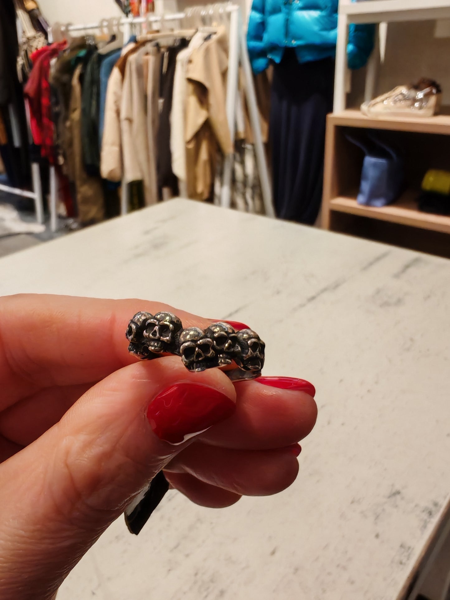 Anillo baraka calaveras plata