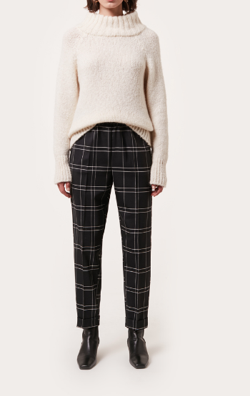 wool check jogging pants DEIMOTIV