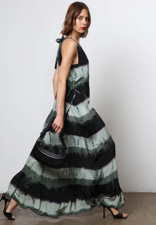 RELIGION VESTIDO LARGO ELECTRA GREEN