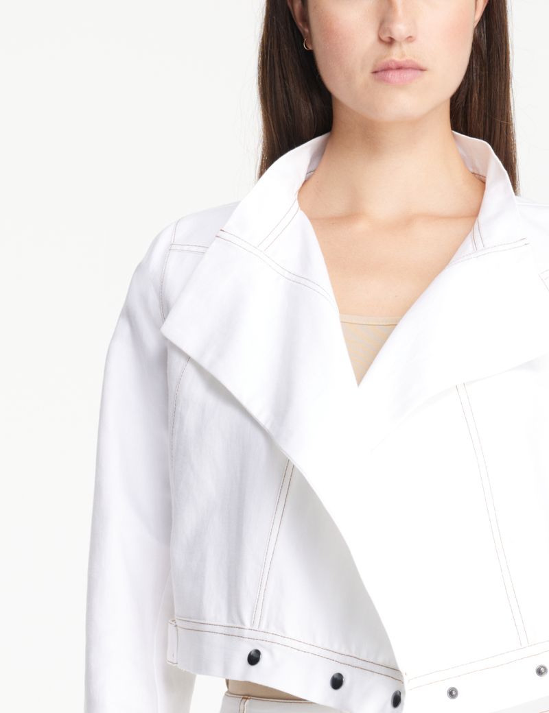 Sarah Pacini cazadora vaquera Jean blanco