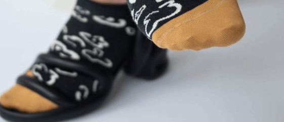 Bonne Maison Calcetines Socquette Bicolore Faux Noir DEIMOTIV