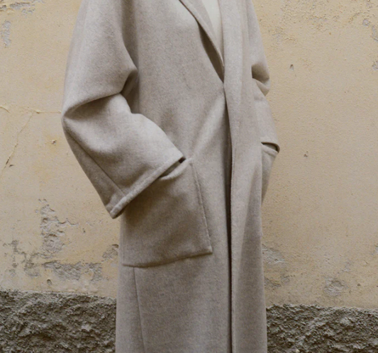 Abrigo kimono gris lana 100%