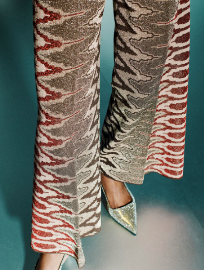 PANTALONE CROPPED JACQUARD