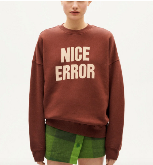 Sudadera marrón Nice error Jimena