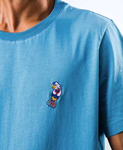 CAMISETA ASIS PERCALES PARROT AZUL