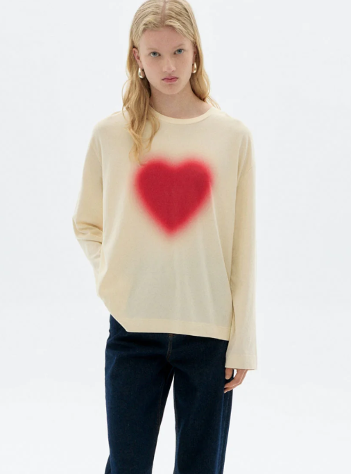 Camiseta blanca blurry heart Emily