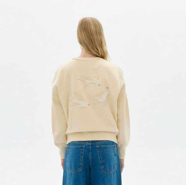 Sudadera bordada a mano bird Jodie