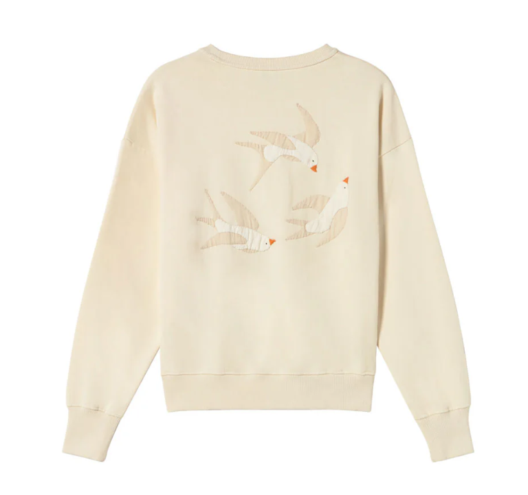 Sudadera bordada a mano bird Jodie
