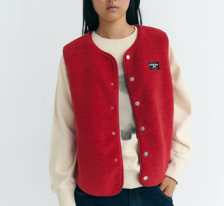 Chaleco borreguito rojo Jay
