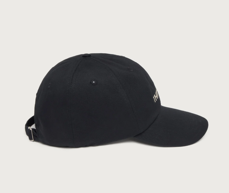 Gorra negra bordada Thinking Chris unisex