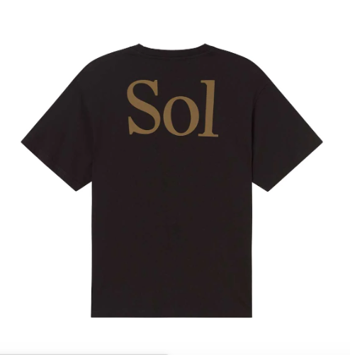 Camiseta negra sol type espalda Aaron