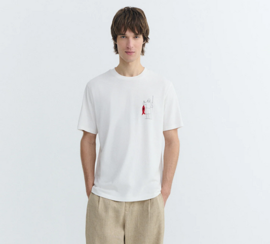 Camiseta bordada fisherman Zach