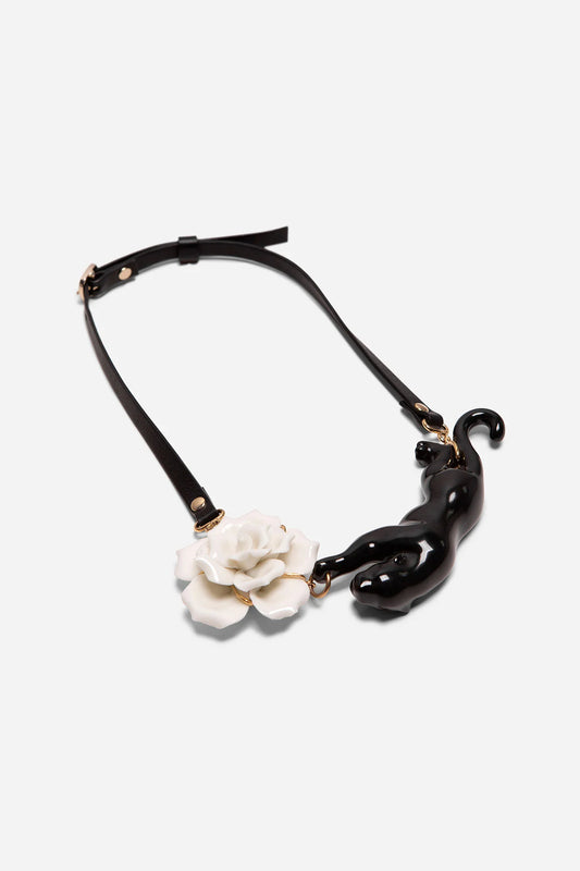 Andres Gallardo FLOWER PANTHER NECKLACE
