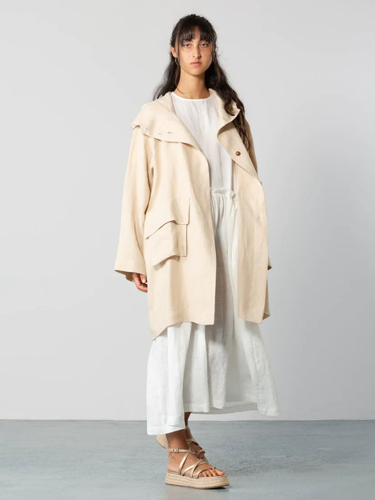 Hooded Coat BEIGE