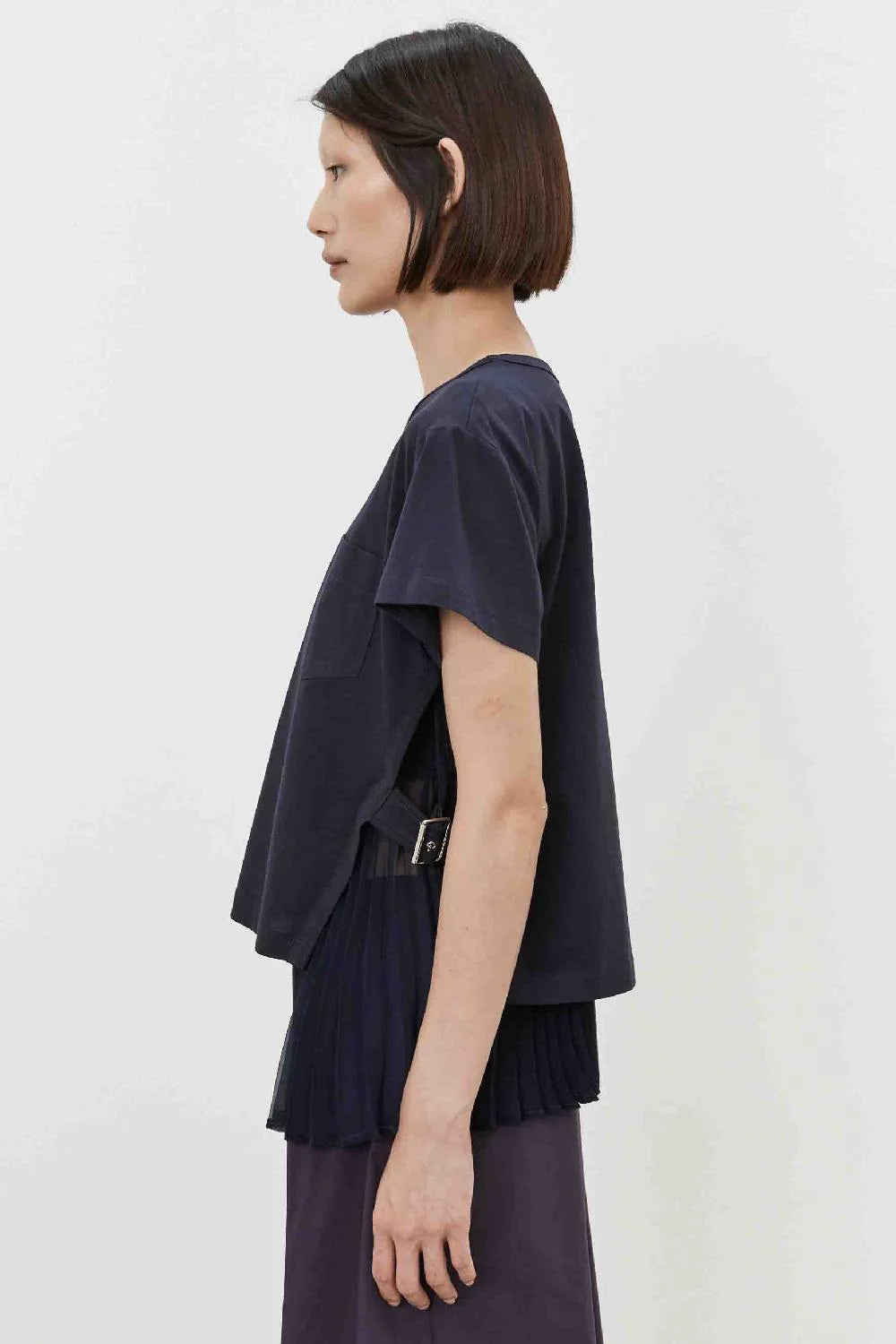 CAMISETA CON TOP AZUL MARINO