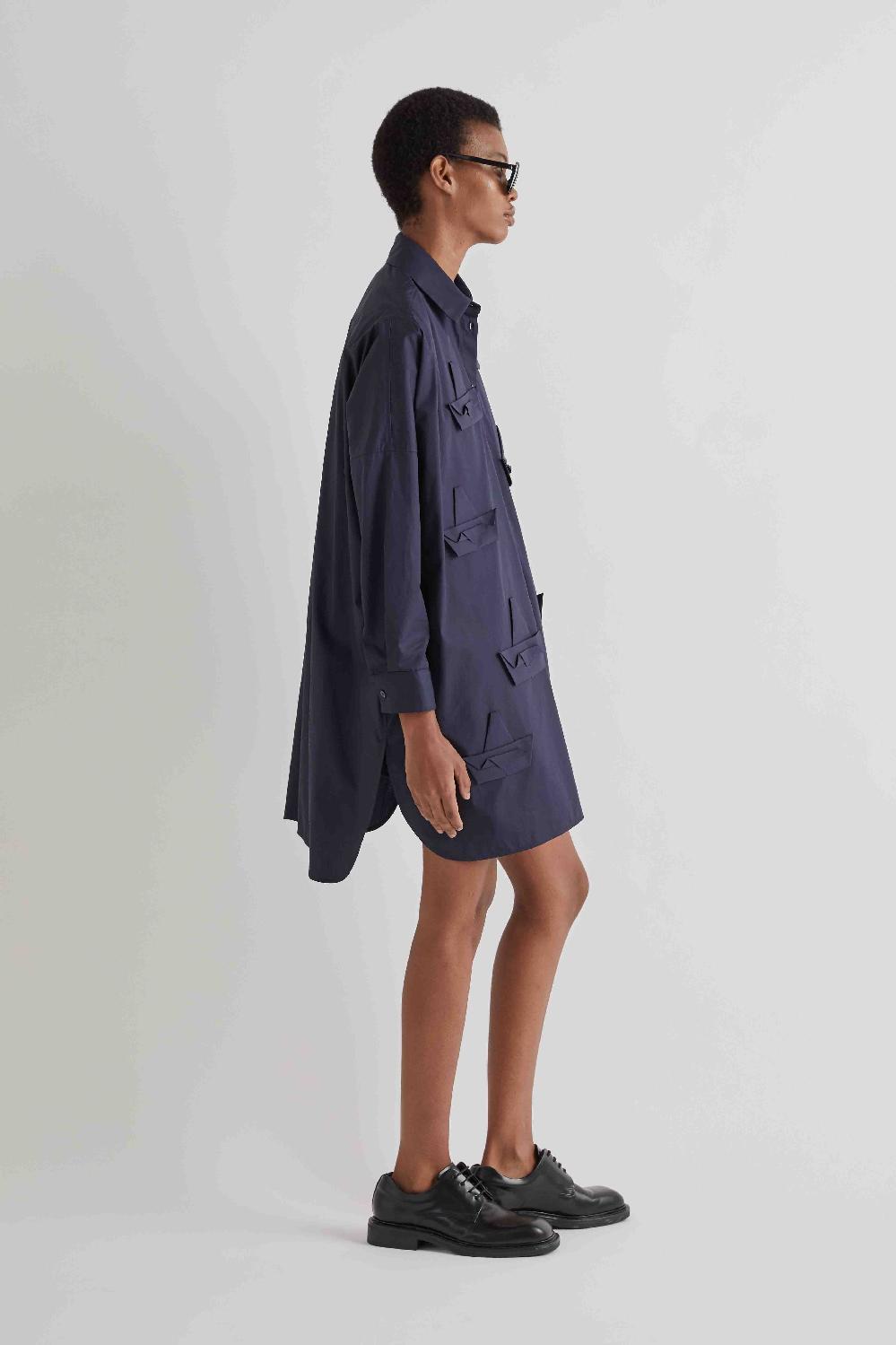 vestido casaca navy